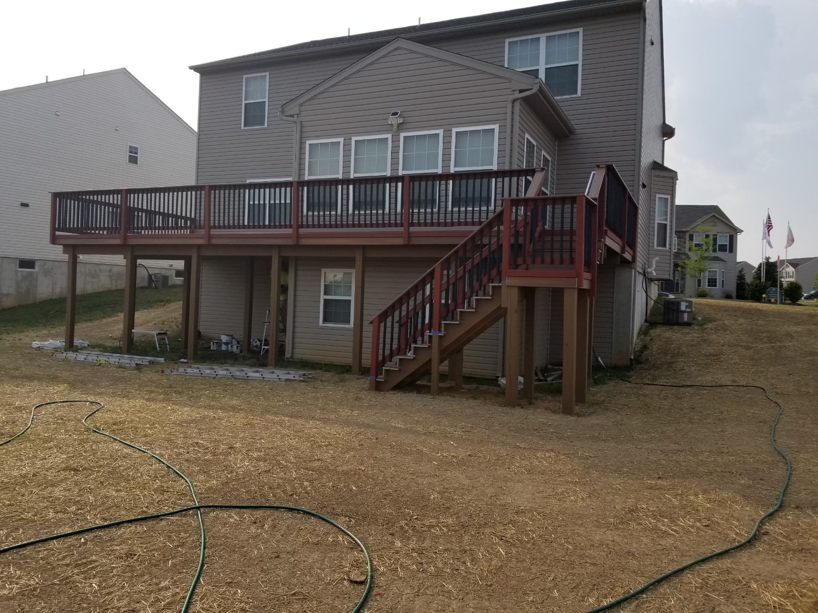 raised and painted deck