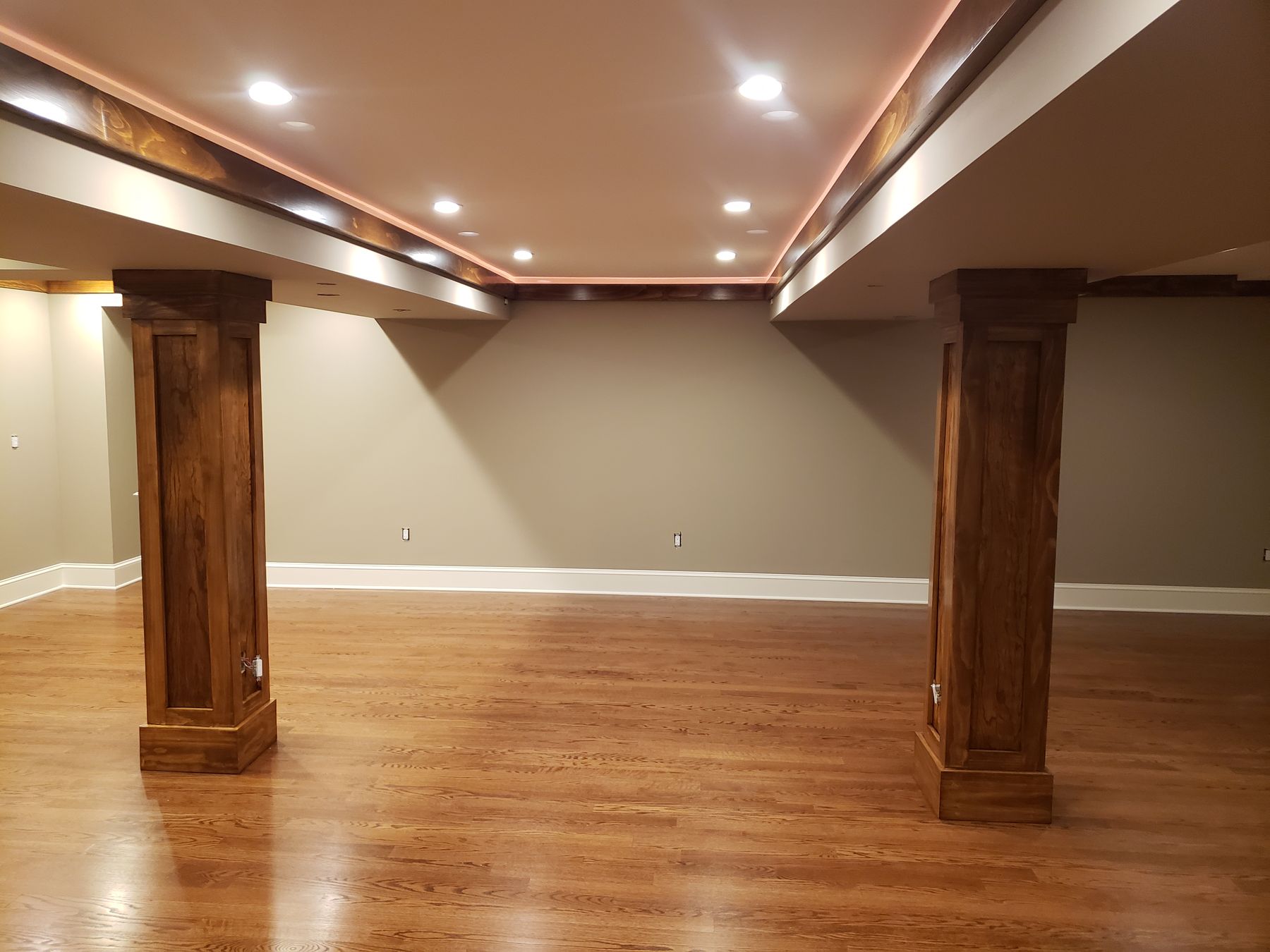 Home 3 Basement, framed to finished, after